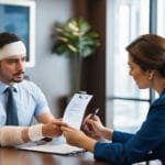 Sigorta şirketi yetkilisi ve kazazede maddi tazminat hakkında konuşuyor