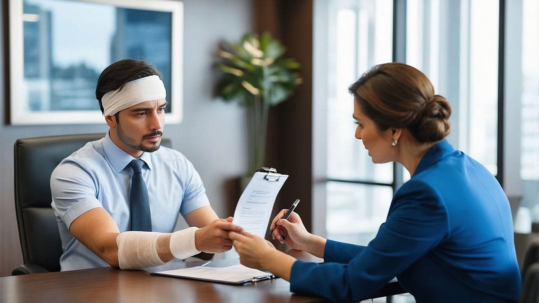Sigorta şirketi yetkilisi ve kazazede maddi tazminat hakkında konuşuyor